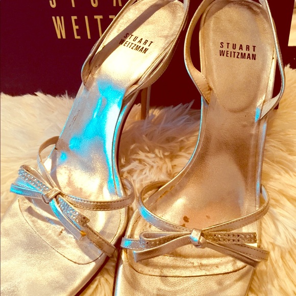 STUART WEITZMAN Silver Sandals - Picture 3 of 6